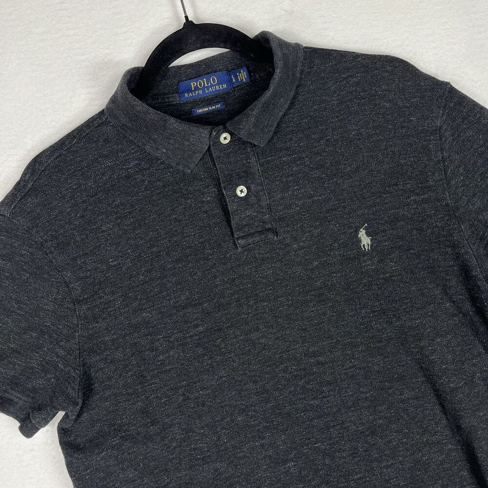 Polo Ralph Lauren Custom Slim Fit Polo L Charcoal